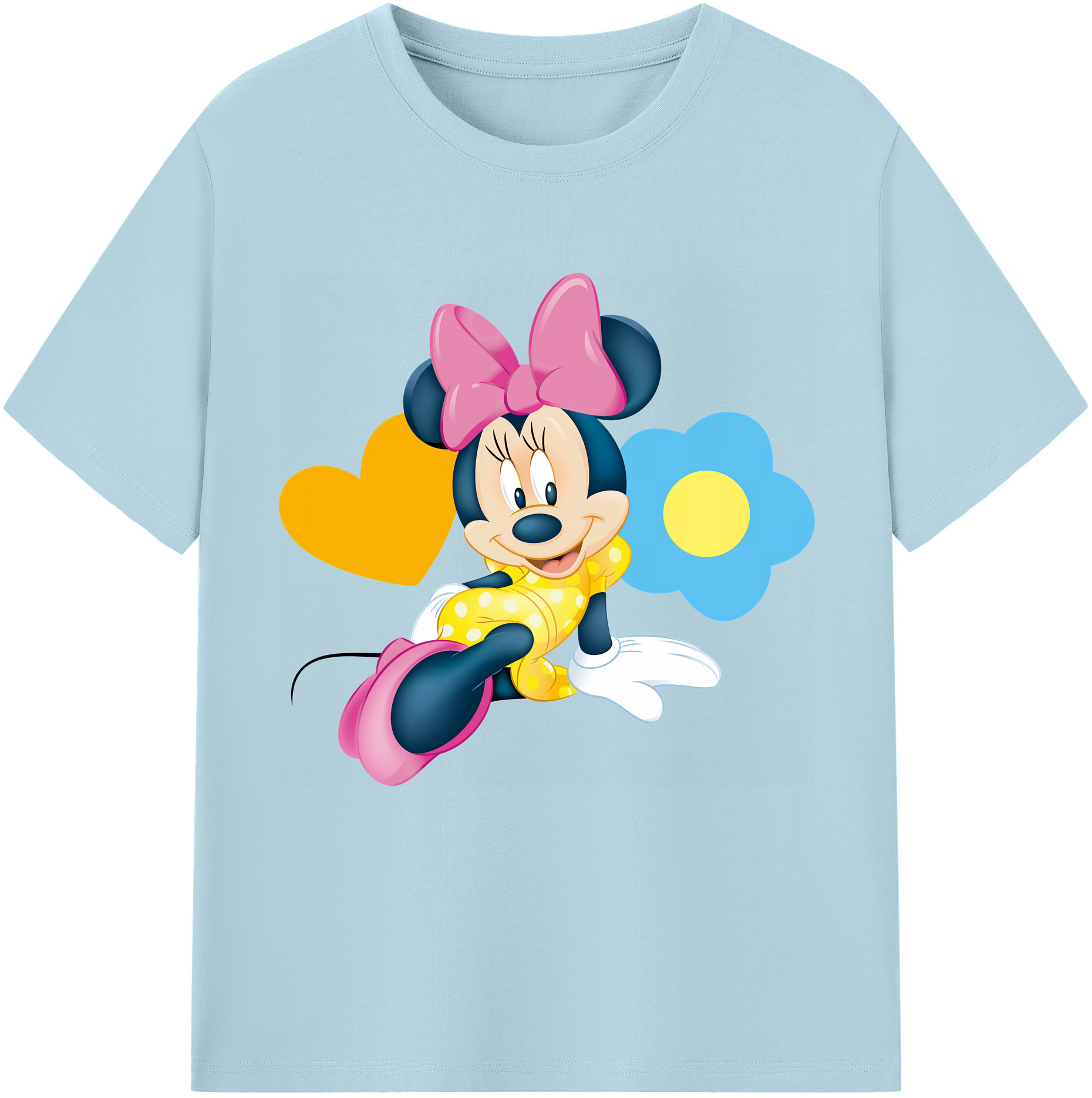 （画像用） ミッキーマウス Mickey Mouse 綿100％半袖Tシャツ（フロントプリント）